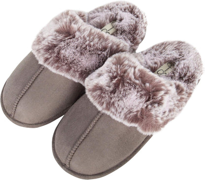 Women'S Comfy Faux Fur Memory Foam Slippers