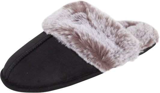 Women'S Comfy Faux Fur Memory Foam Slippers