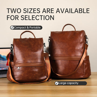 Women Backpack Purse PU Leather Anti-Theft Casual Shoulder Bag Fashion Ladies Satchel Bags