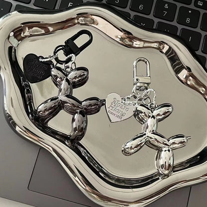 Fashion Keychain Punk Y2K Balloon Dog Keychains for Women Bag Pendant Jewelry Trinket Girl'S Car Key Ring Key Chain Accessories
